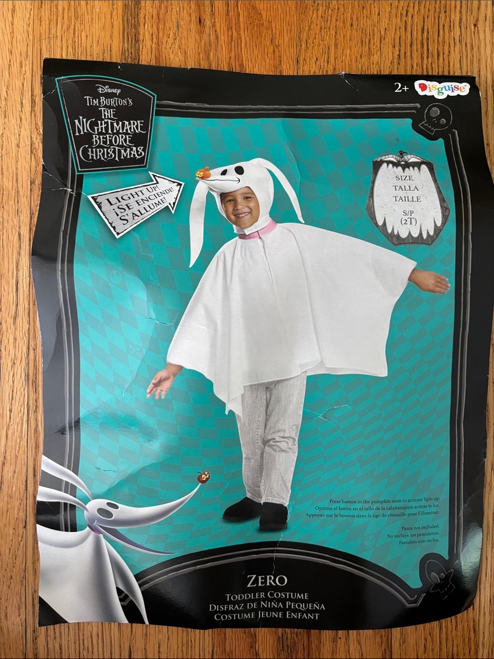 Disney Zero Toddler Costume - White with Orange Nose and Pink Collar